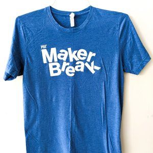 MIT Maker Break Tech University Blue Soft T-Shirt Bella Canvas Tee Size Medium